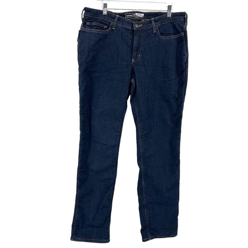 Carhartt Rugged Flex Fleece Lined Jeans Women's 14 Regular Relaxed‎ Fit Gorpcore